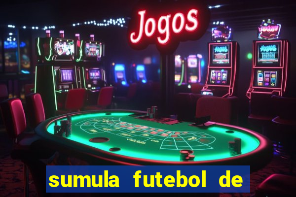 sumula futebol de campo word